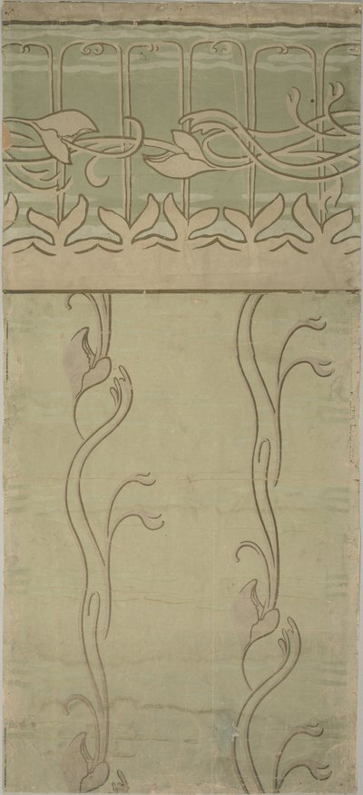Wallpaper Design with Finishing Border, 1899 by Walter Leistikow
